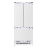 Hallman 36" Built-in French Door Refrigerator with 14 Cu.Ft. and Bottom Freezer 5.5 Cu.Ft. Contemporary European Design, Panel ready