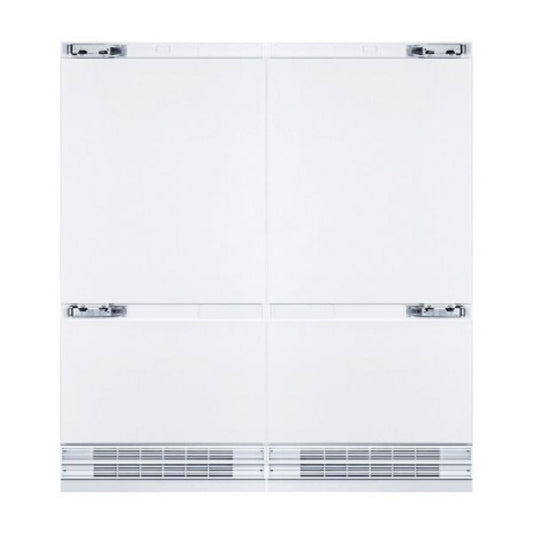 Hallman 72" Built-in, Side by Side Refrigerator with total of 28.4 Cu. Ft. and Freezer with a total of 11.2 Cu.Ft, Contemporary European Design, Panel Ready