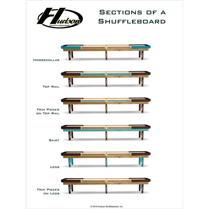 Hudson Dominator Shuffleboard Table 9'-22' w/ Custom Options