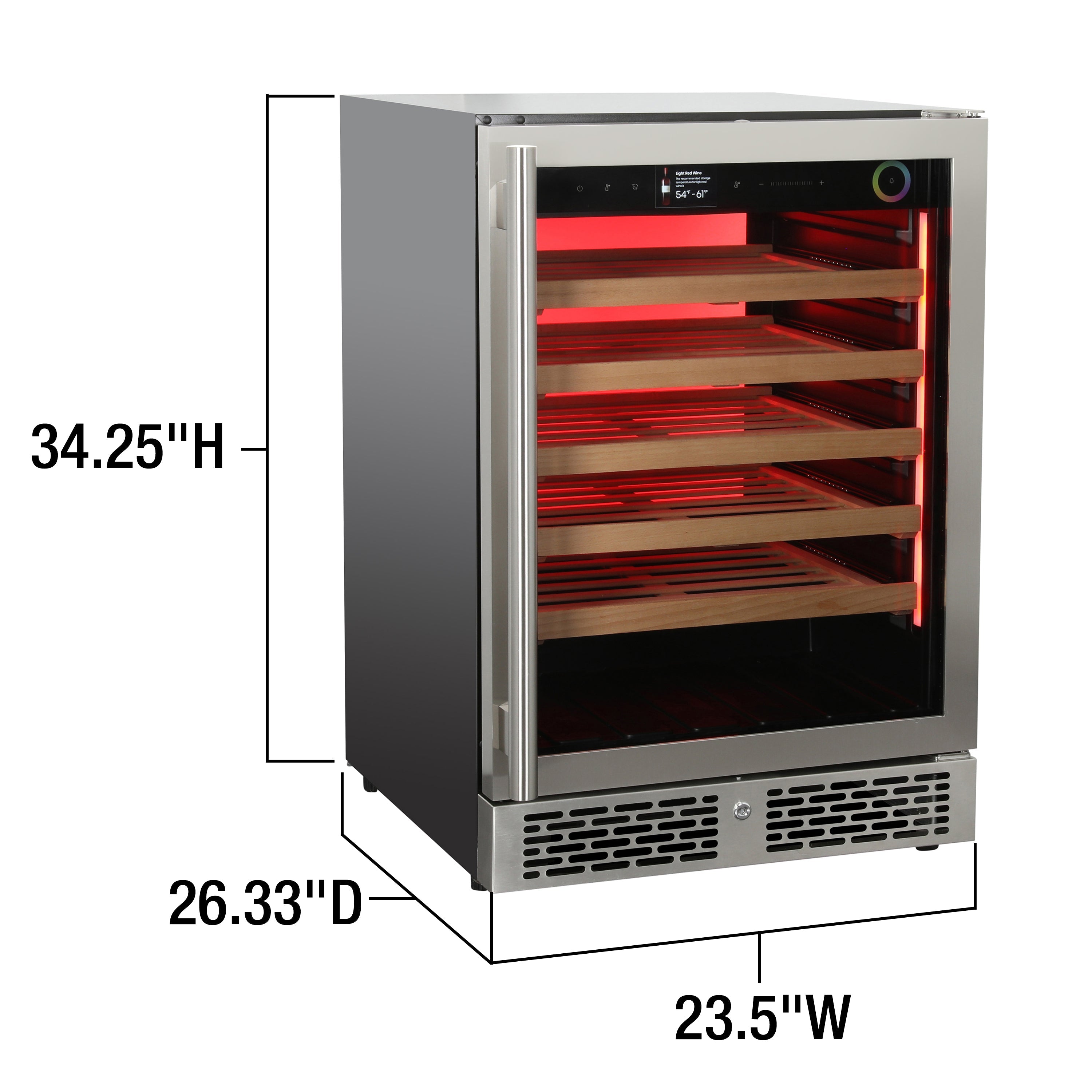 Vinotemp Vinoglow 151-Can Single-Zone Beverage Center, in Stainless Steel - VTBC117EVGSS