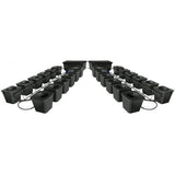 Supercloset 24-Site Bubble Flow Buckets Hydroponic Grow System - Gsi-Bfb24