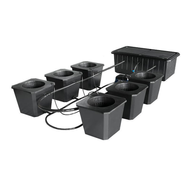 Supercloset 6-Site Bubble Flow Buckets Hydroponic Grow System - Gsi-Bfb6