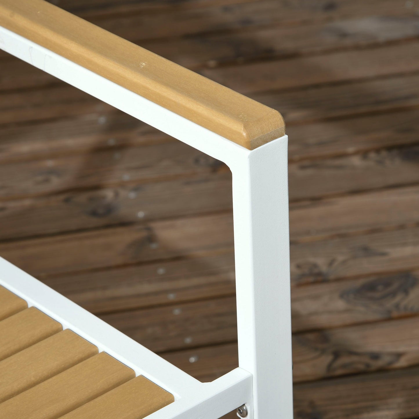 Outsunny 5 Piece Aluminum Frame Patio Dining Set for 4 with Umbrella Hole, Yellow - 84G-348V00YL