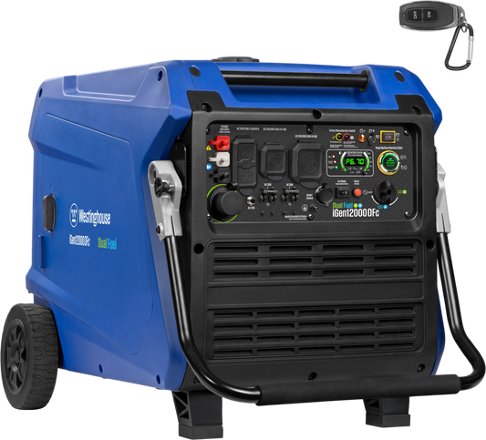 Westinghouse Inverter Generator 9000/12000W Dual Fuel Gas Propane 50A Low THD CO Sensor Remote Start New - IGEN12000DFC