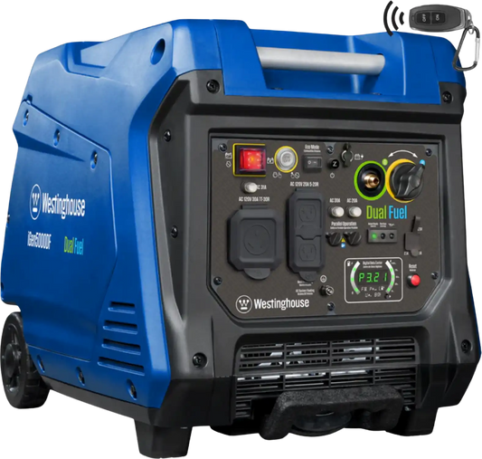 Westinghouse 3900W/5000W Generator Dual Fuel Inverter 30 Amp Remote Start New - IGEN5000DF