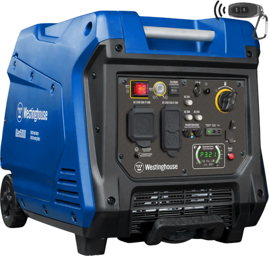 Westinghouse 3900W/5000W Generator Gas 30 Amp Inverter Remote Start New - IGEN5000