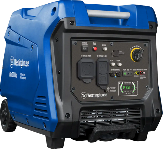 Westinghouse 3900W/5000W Generator Gas Inverter 30 Amp with CO Sensor New - IGEN5000CV