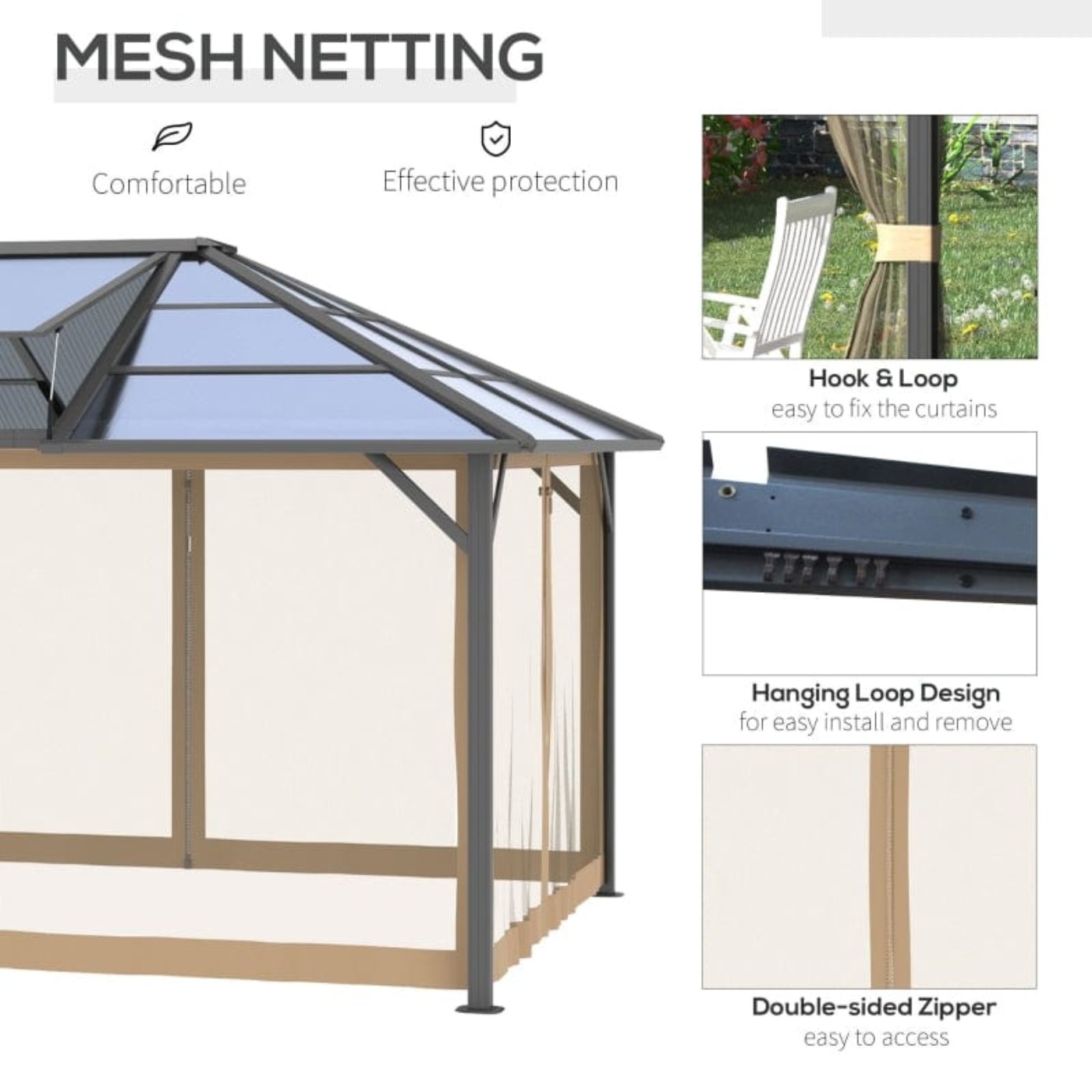 Outsunny 14' x 12' Hardtop Gazebo - 84C-291