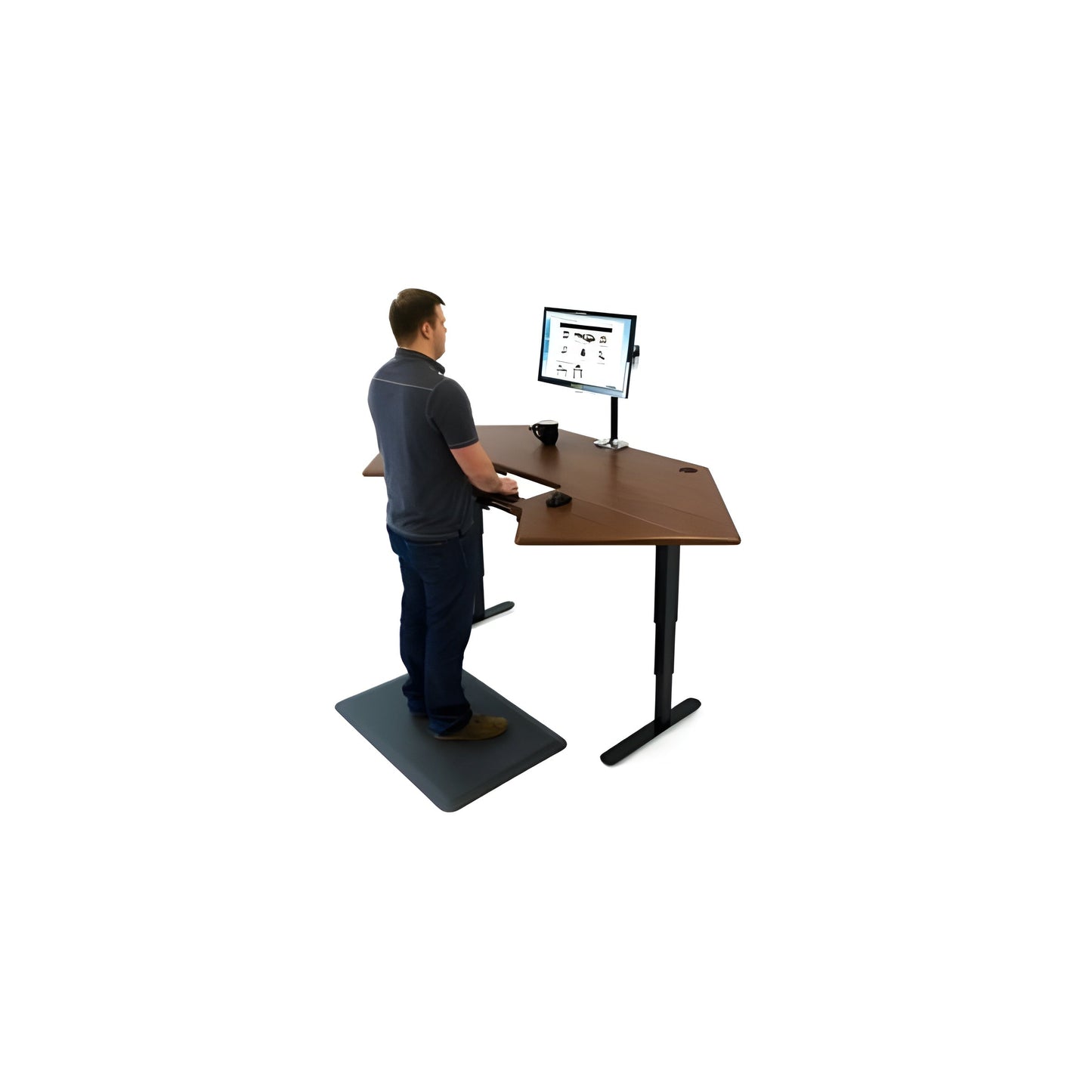 Positive Posture iMovR Cascade Corner Standing Desk - OCF