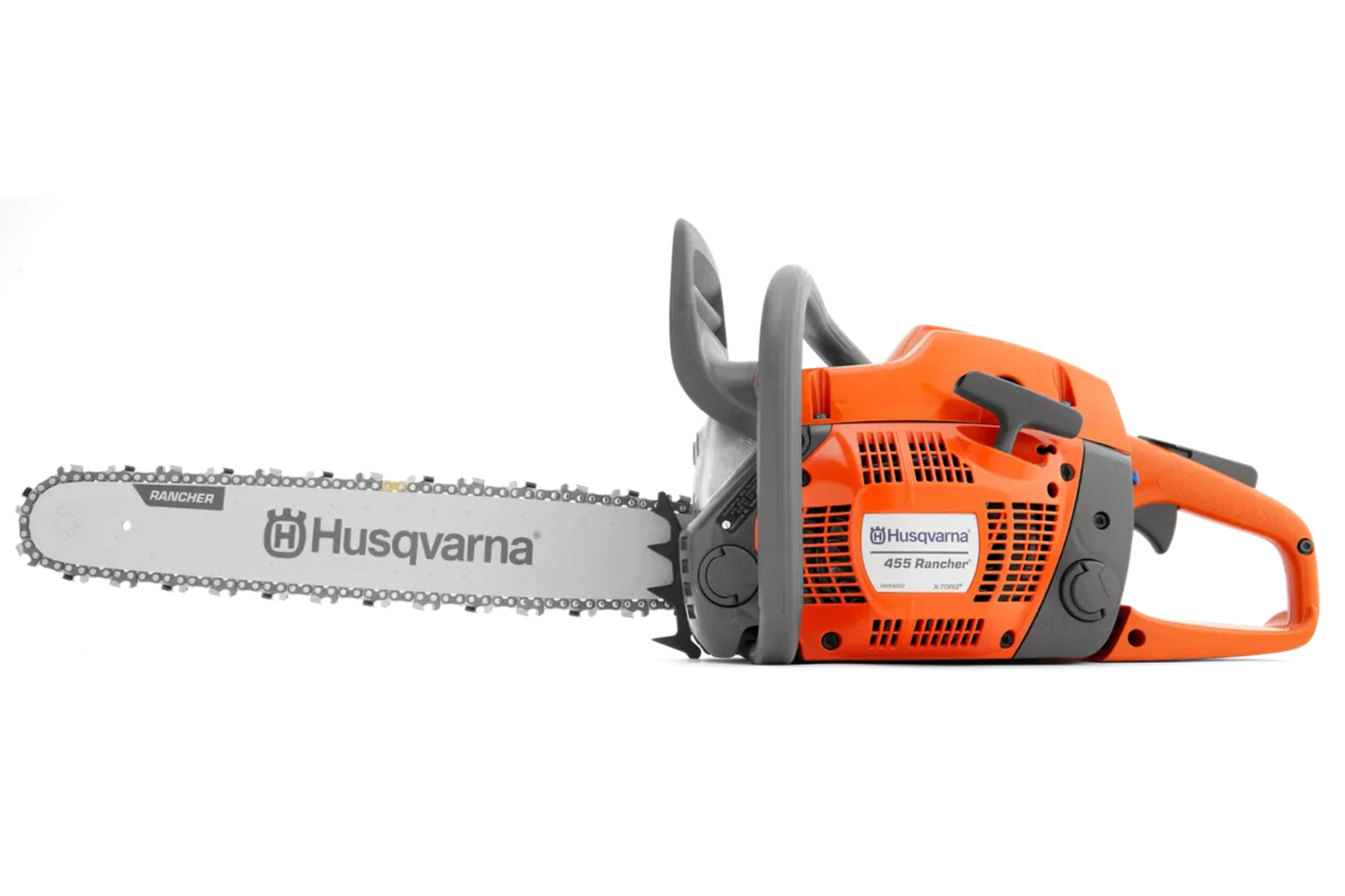 Husqvarna 455 Rancher Chainsaw - 55.5cc Gas Engine with 20in Guide Bar for Farm and Ranch - 970613260