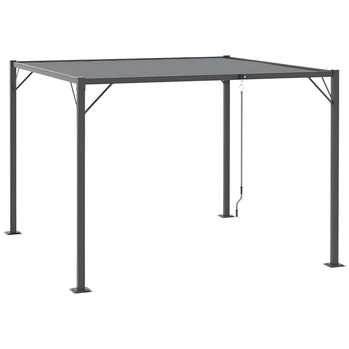 Outsunny 10' x 10' Outdoor Louvered Pergola - 84C-341