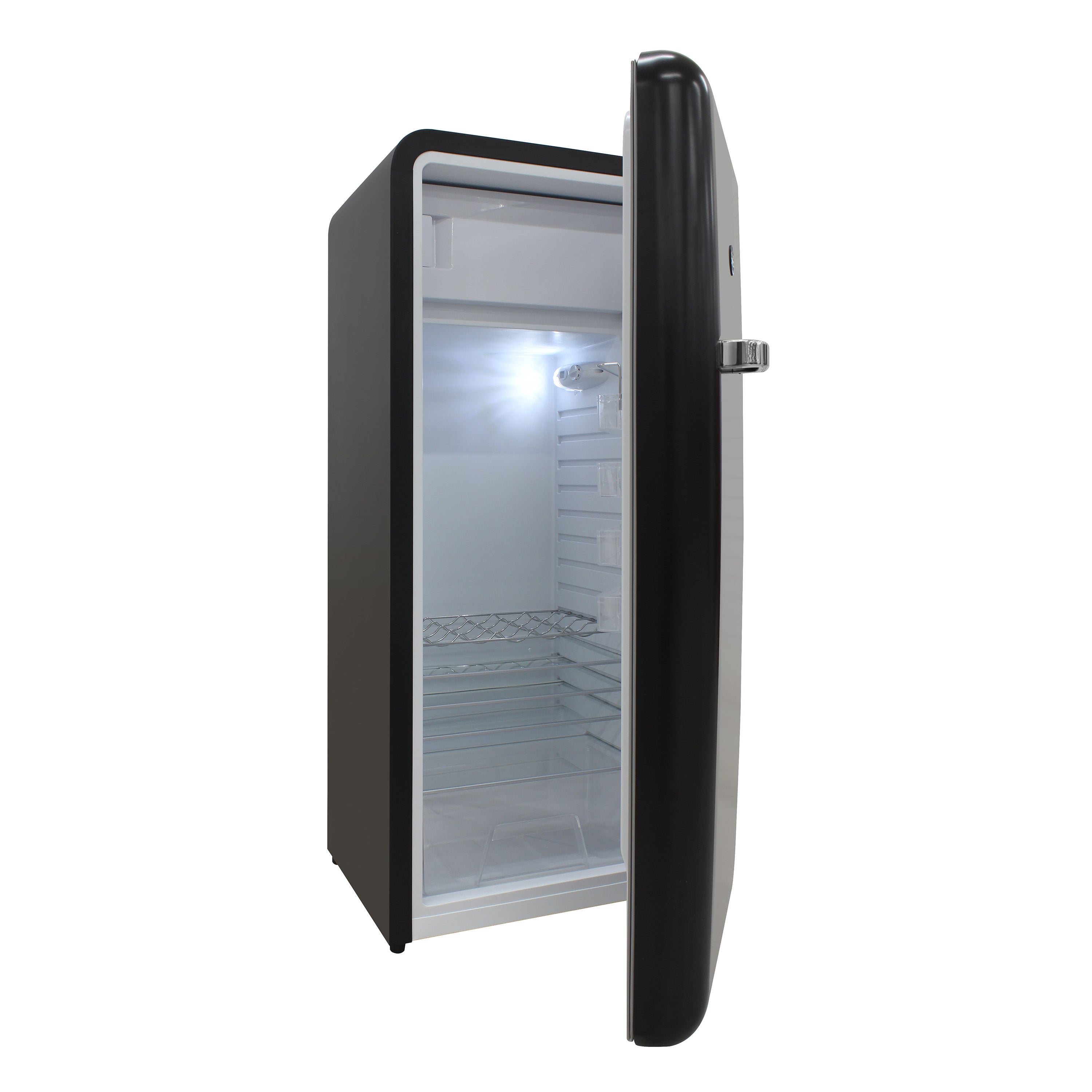 Vinotemp Retro Refrigerator, in Black - BR-RETRO-01-BLK