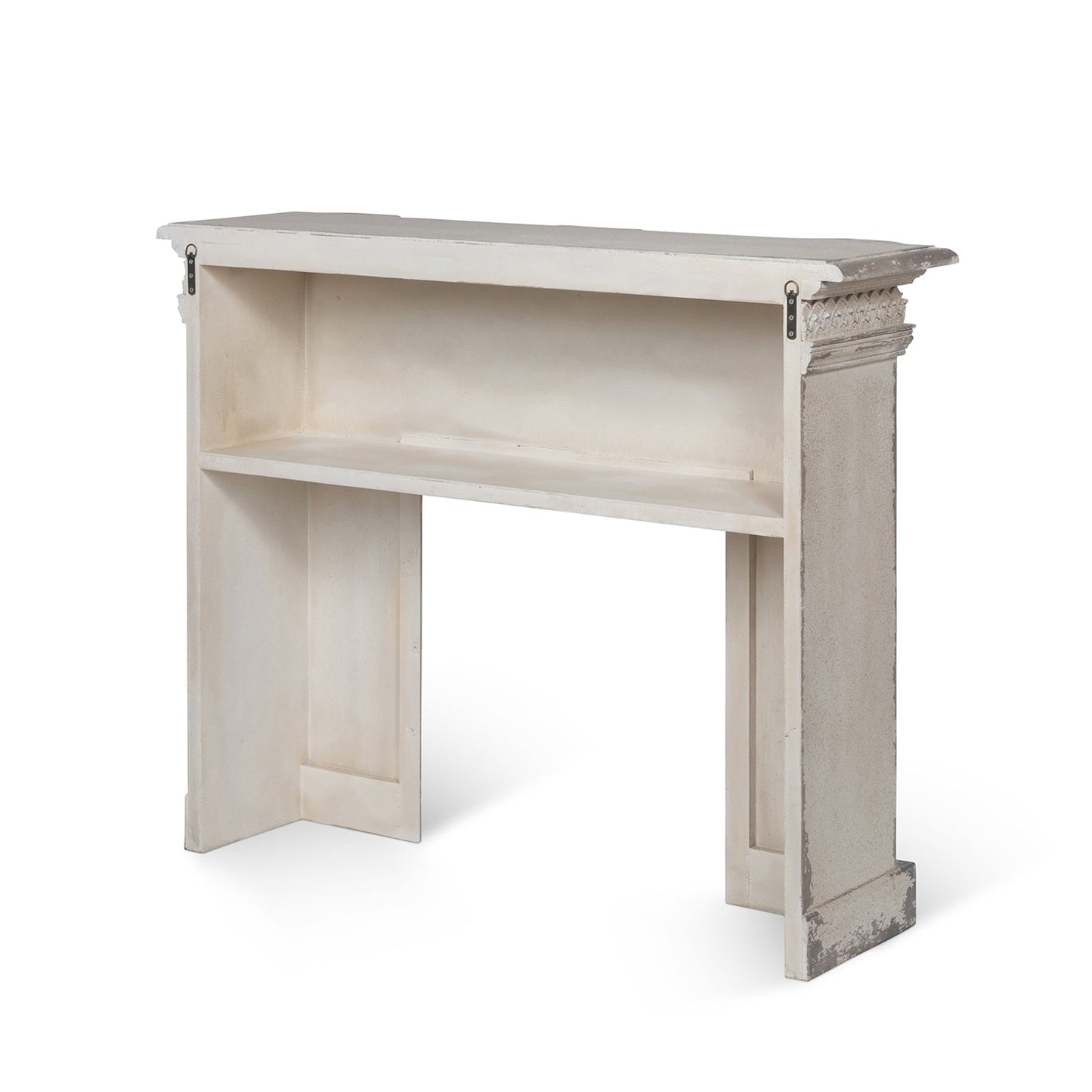 Park Hill Collection Grand Maison Fireplace Mantel – Artisan Antiqued Pine & MDF Design, 40 lb Capacity, Handcrafted Elegance - EER36004