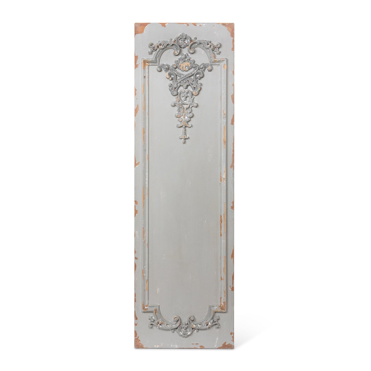 Park Hill Collection Aged Grey Wall Panel - Distressed Slate Finish, Art Nouveau Design for Stunning Layered Decor - EWR90453