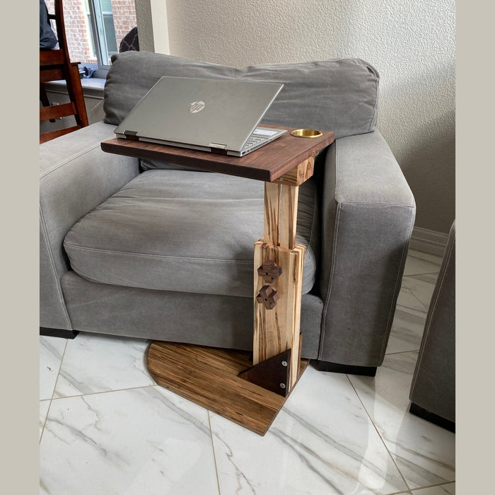 Stonewondesigns Adjustable Height Standing Laptop Table | Solid Wood End Table | Functional Furniture