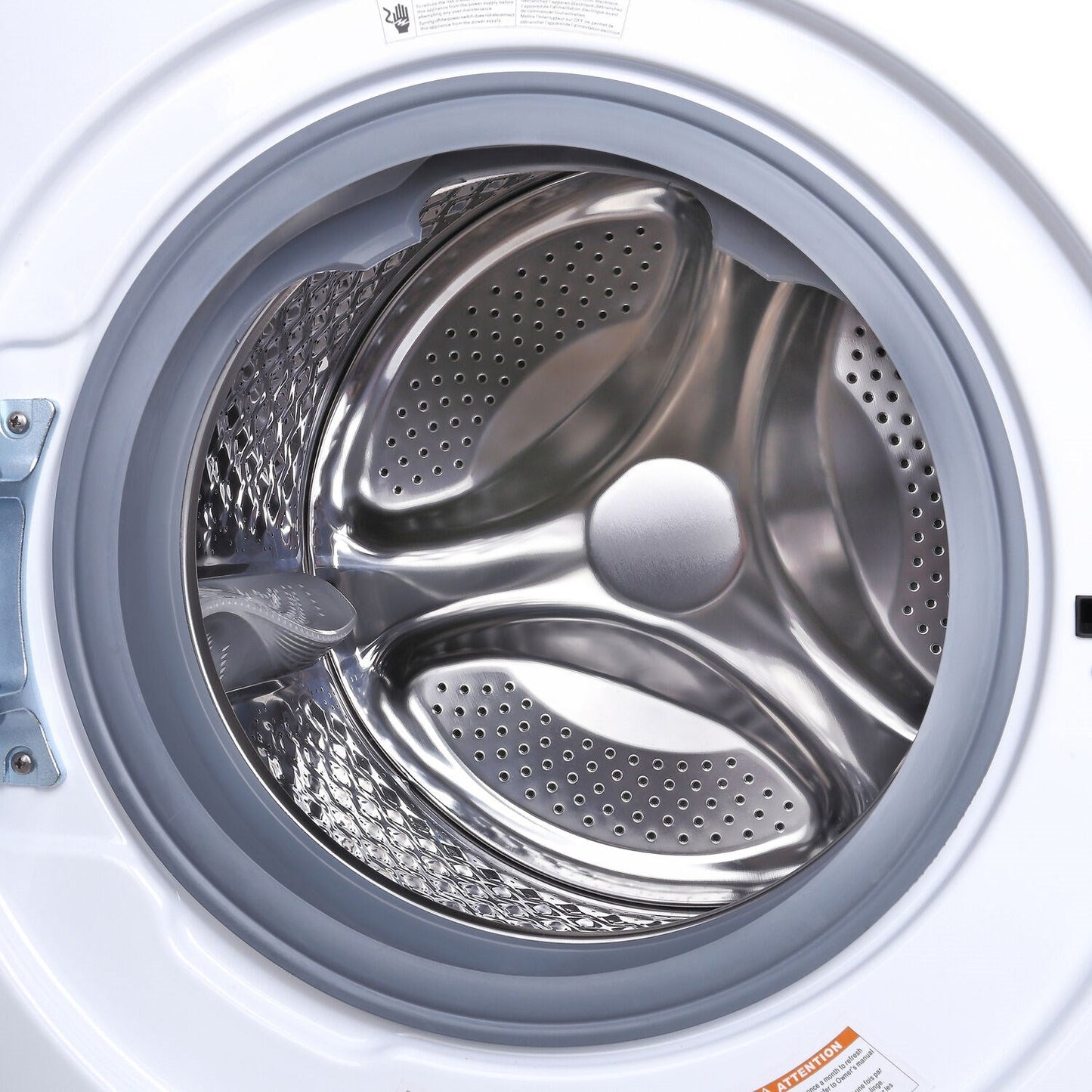 Magic Chef - 24 in. 2.7 cu. ft. Front Load Compact Washer - MCSFLW27W