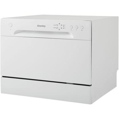 Danby - Countertop Dishwasher, 6 Place Setting, SS Interior - DDW621WDB
