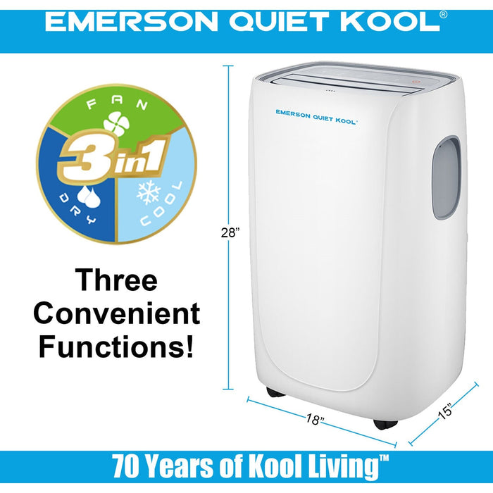 Emerson Quiet - 14,000 BTU Portable Heat/Cool Air Conditioner | EAPE14RD1