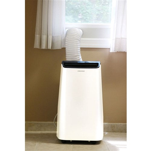 Amana - 12, 000 BTU Portable AC - White/Black _ AMAP121AB-2