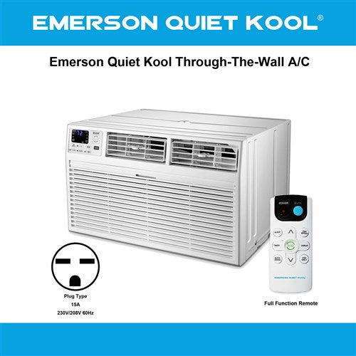 Emerson Quiet - 12,000 BTU Through the Wall Air Conditioner, 230V | EATC12RE2T