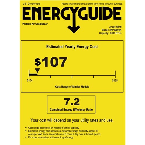 Arctic Wind - 13000 BTU Portable A/C | 2AP13000A