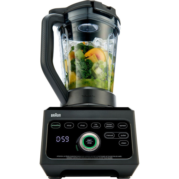 Braun TriForce Power Blender 1600 Watts, 18 Food Programs in Black JB9040BK