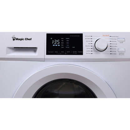 Magic Chef - 24 in. 2.7 cu. ft. Front Load Compact Washer - MCSFLW27W