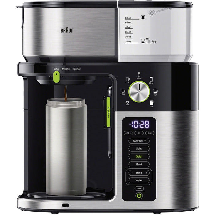 Braun Multiserve Brewing System in Stainless Steel and Black with Glass Carafe KF9150BK