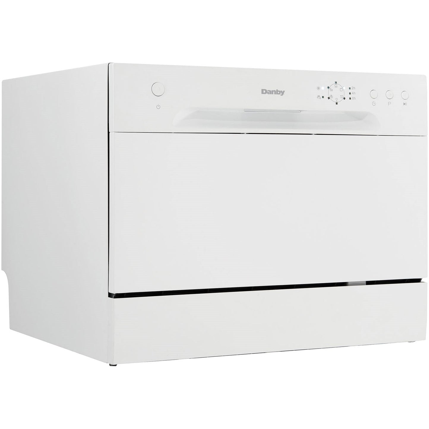 Danby - Countertop Dishwasher, 6 Place Setting, SS Interior - DDW621WDB