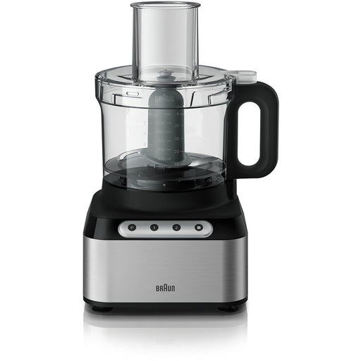 Braun 500W Easy Prep 8 Cup Food Processor in Stainless Steel & Black FP3211SI