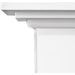 Cambridge - 53"x17.7"x13.4" Sofia Fireplace Mantel w/ Marble and Deep Log Insert - Electric Mantel Fireplaces - CAM5617-1WHTLG3