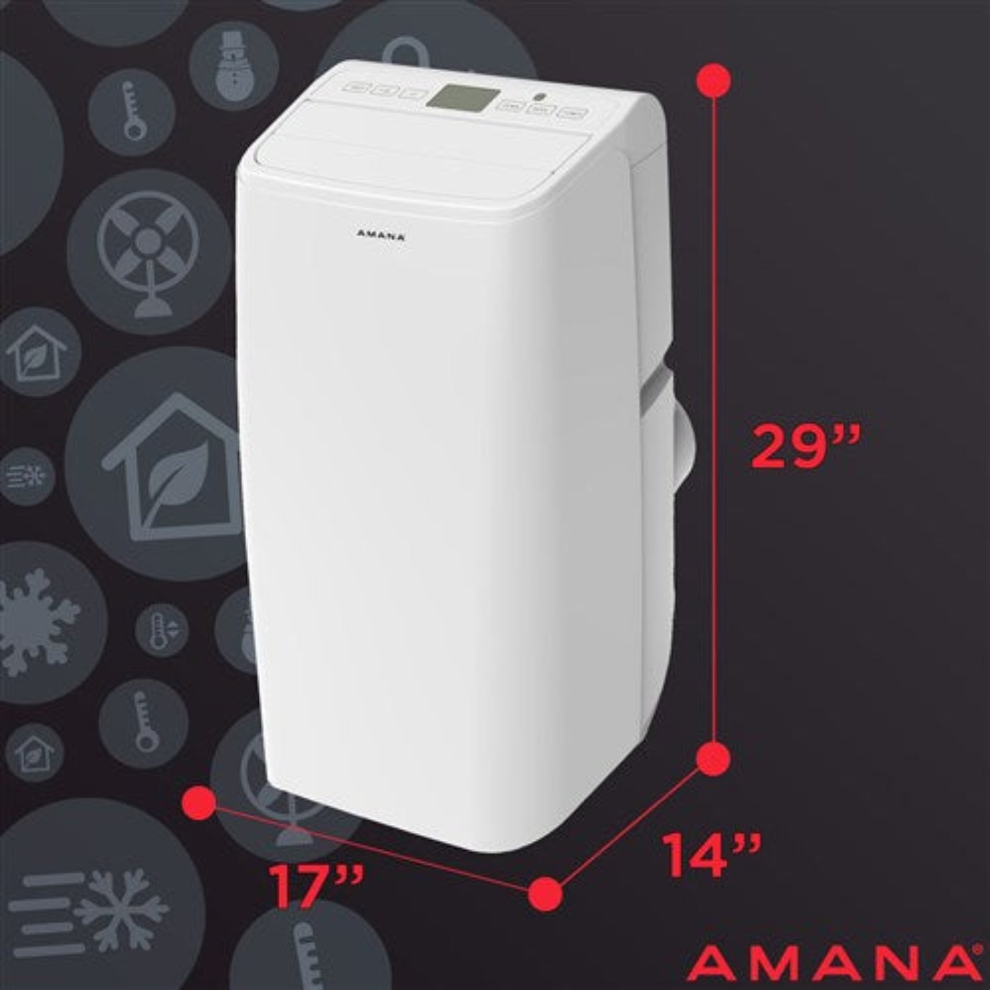 Amana - 13,000 BTU Portable AC Heat/Cool _ AMAP14HAW