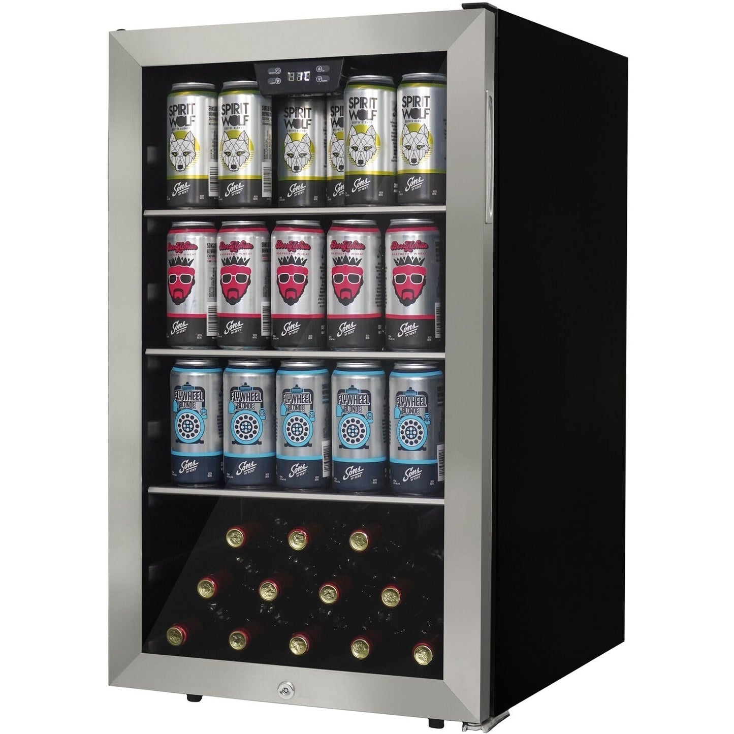 Danby 4.5 CuFt Beverage Center, Side Mount Pocket Handle, Door Lock - DBC045L1SS
