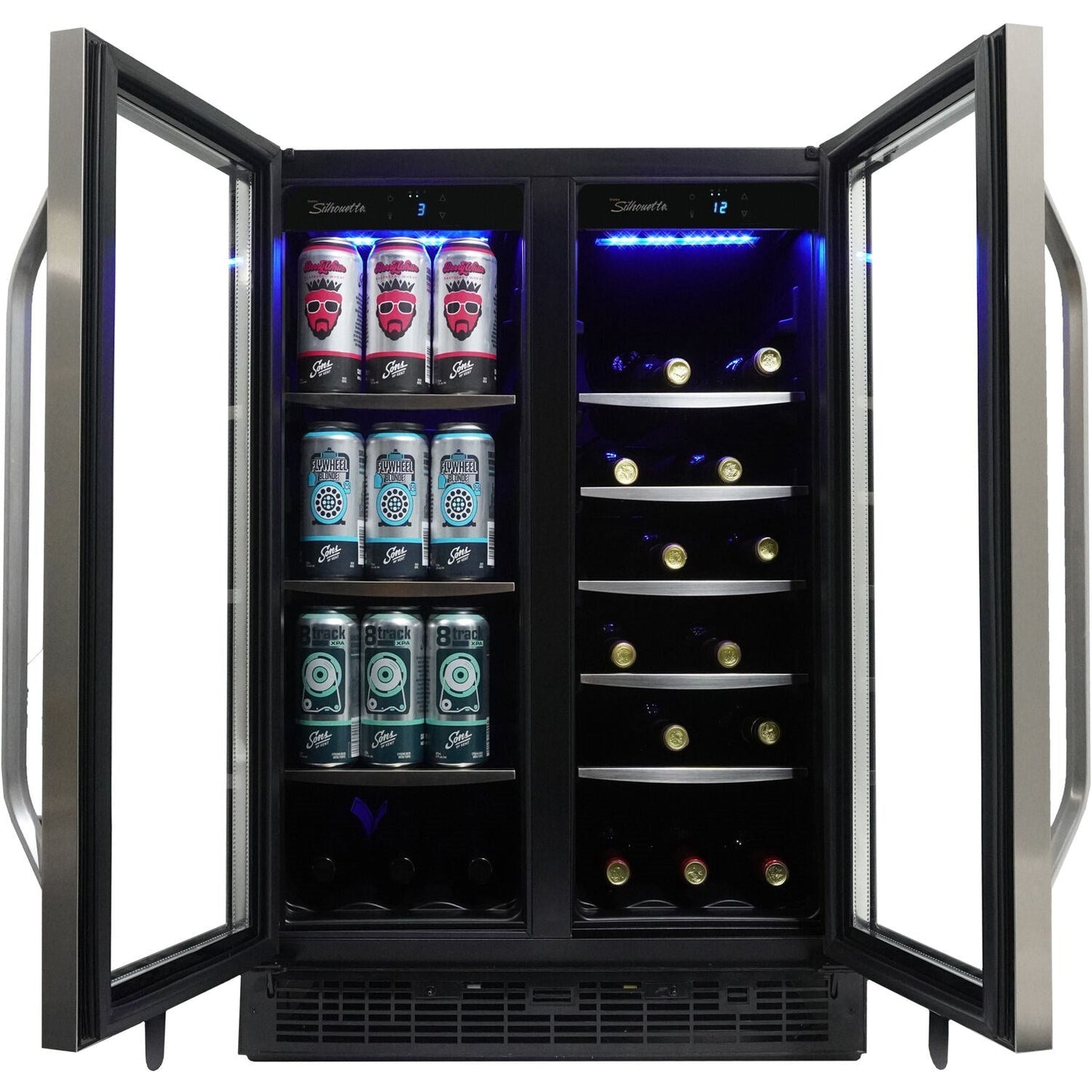 Danby - Integrated Beverage Center, 60 Cans & 27 Wine Bottles, Active Cooling -  SBC051D1BSS