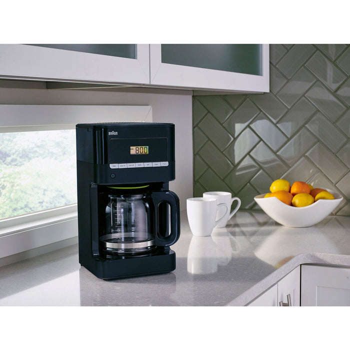 Braun Brew Sense 12-Cup Drip Coffee Maker in Black KF7000BK