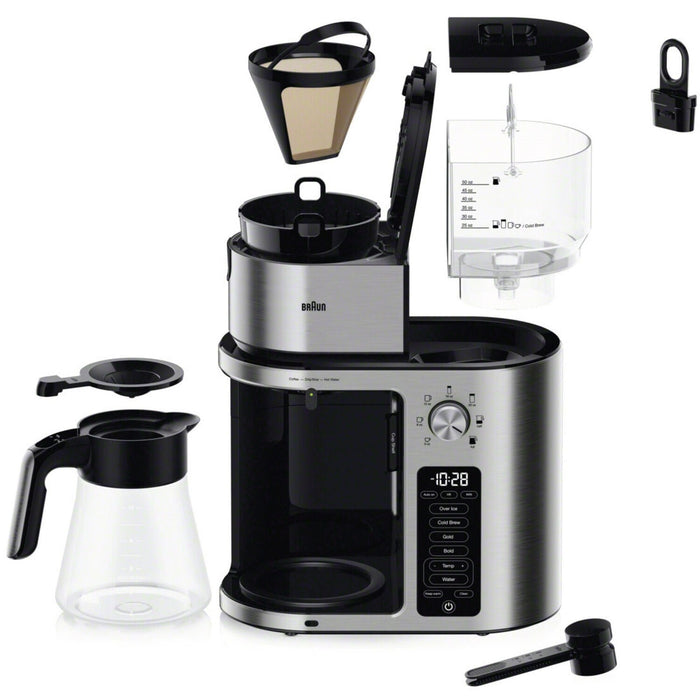 Braun MultiServe Plus Coffee Maker with Cold Brew in Stainless Steel KF9370SI