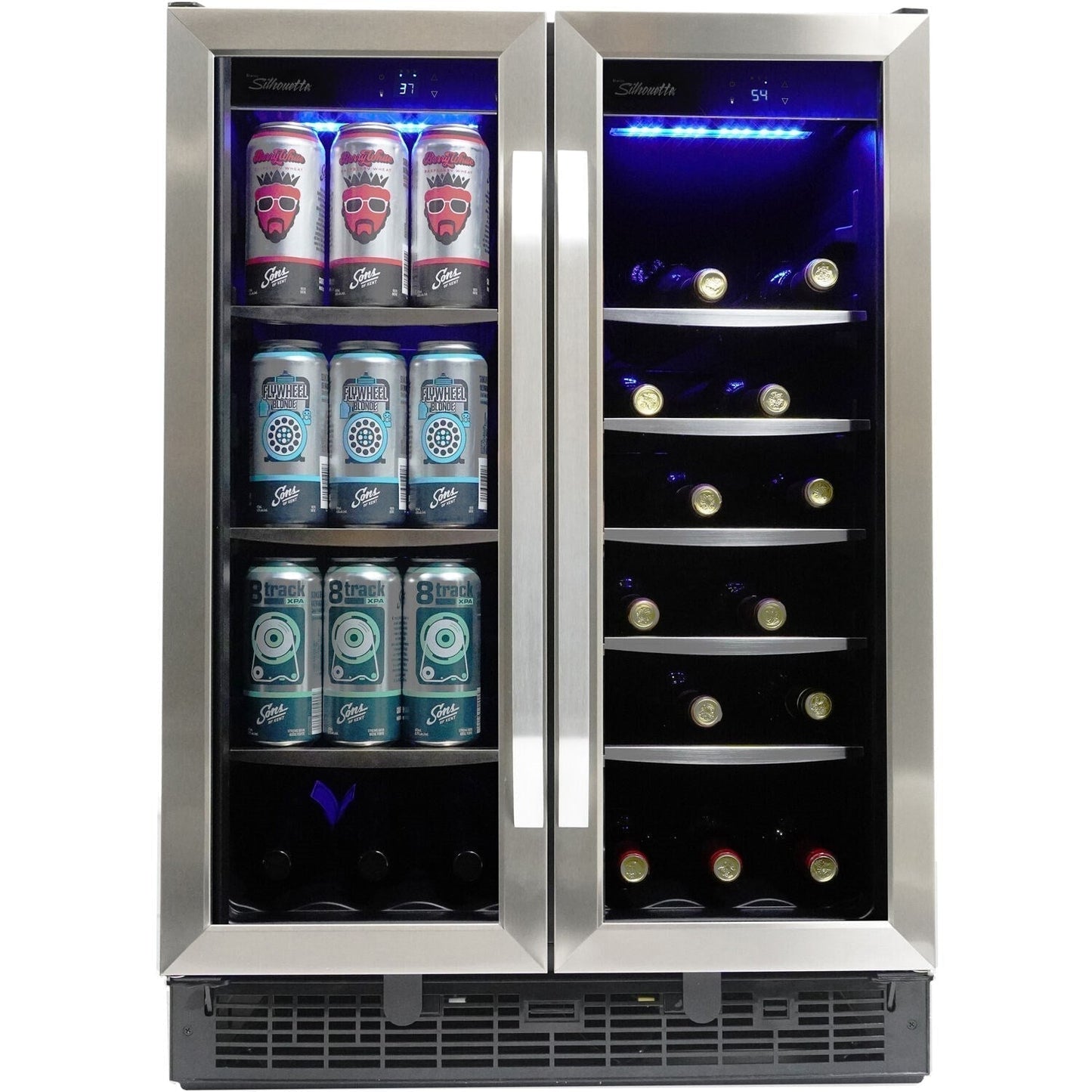 Danby - Integrated Beverage Center, 60 Cans & 27 Wine Bottles, Active Cooling -  SBC051D1BSS