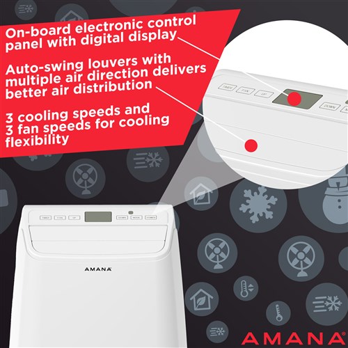 Amana - 13,000 BTU Portable AC _ AMAP141AW