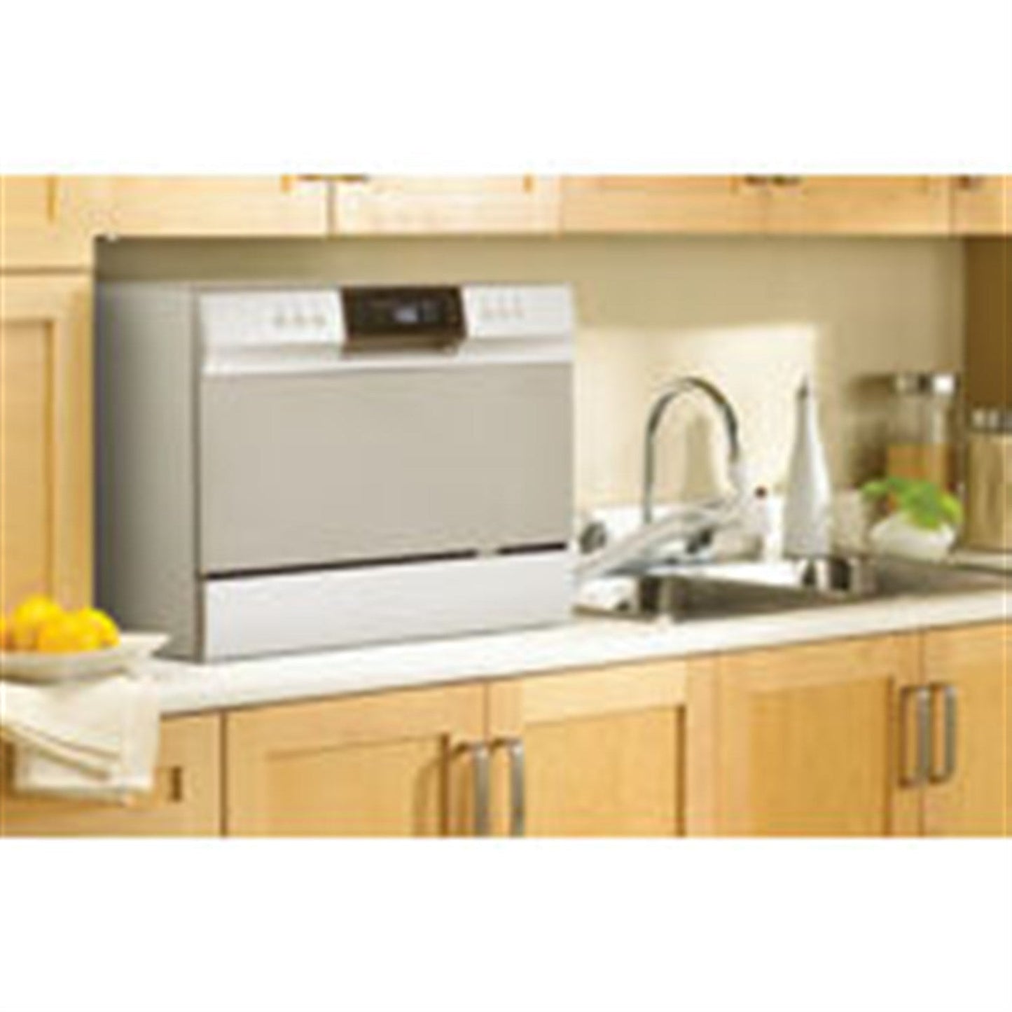 Danby - Countertop Dishwasher, 6 Place Setting, 8 Wash Cycles, SS Interior | DDW631SDB