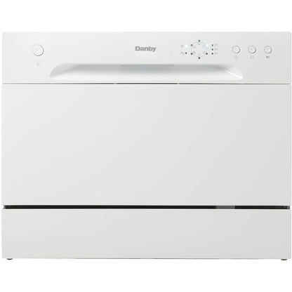 Danby - Countertop Dishwasher, 6 Place Setting, SS Interior - DDW621WDB