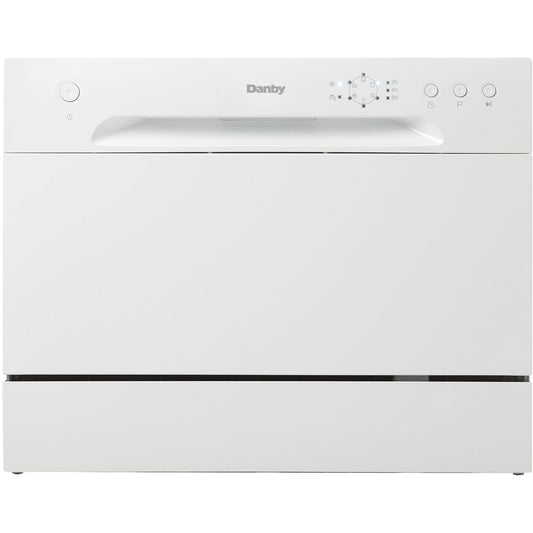 Danby - Countertop Dishwasher, 6 Place Setting, SS Interior - DDW621WDB