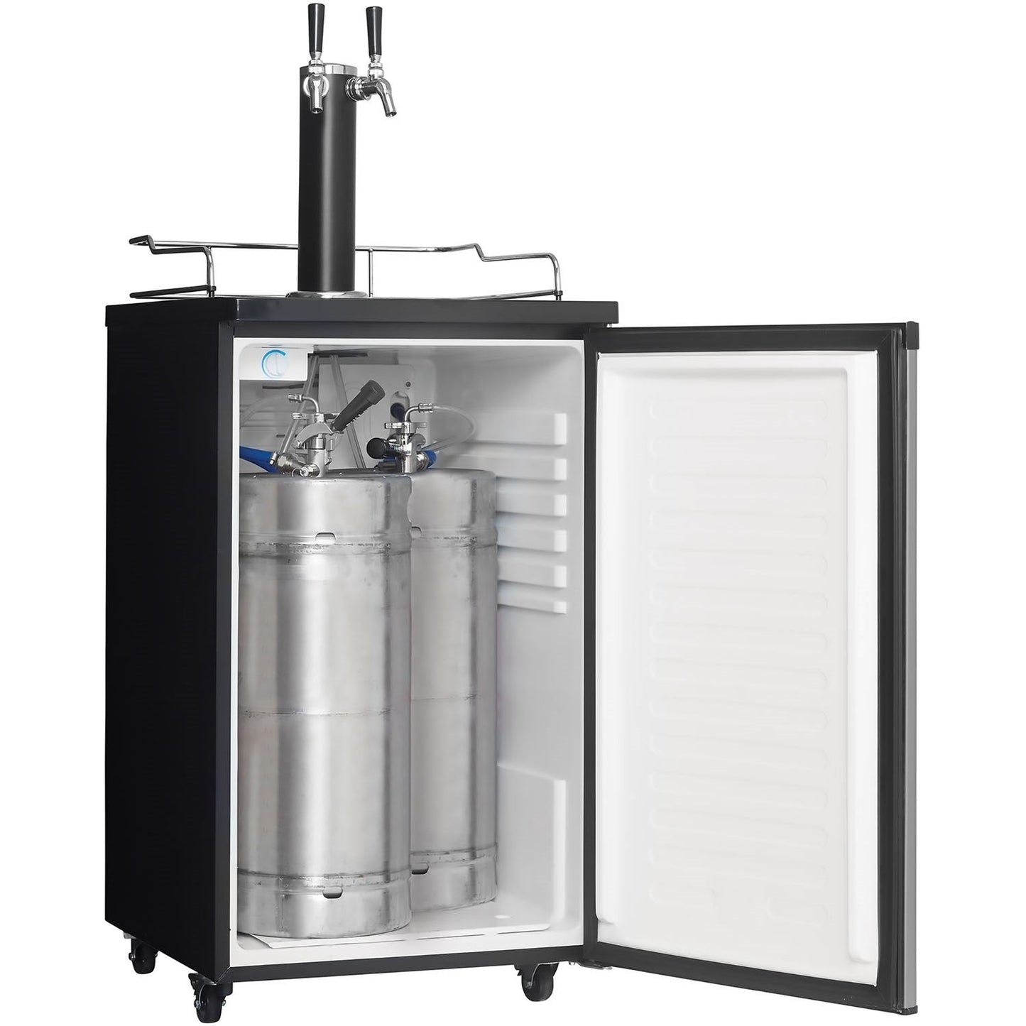 Danby - 5.4 CuFt. Dual-Tap Beer Keg Cooler, Worktop - DKC054A1BSL2DB