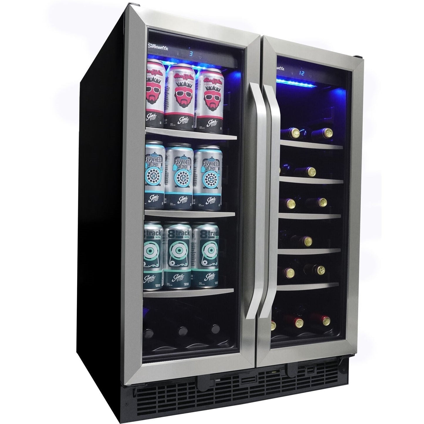 Danby - Integrated Beverage Center, 60 Cans & 27 Wine Bottles, Active Cooling -  SBC051D1BSS