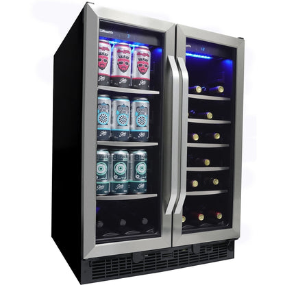 Danby - Integrated Beverage Center, 60 Cans & 27 Wine Bottles, Active Cooling -  SBC051D1BSS