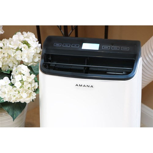 Amana - 12, 000 BTU Portable AC - White/Black _ AMAP121AB-2