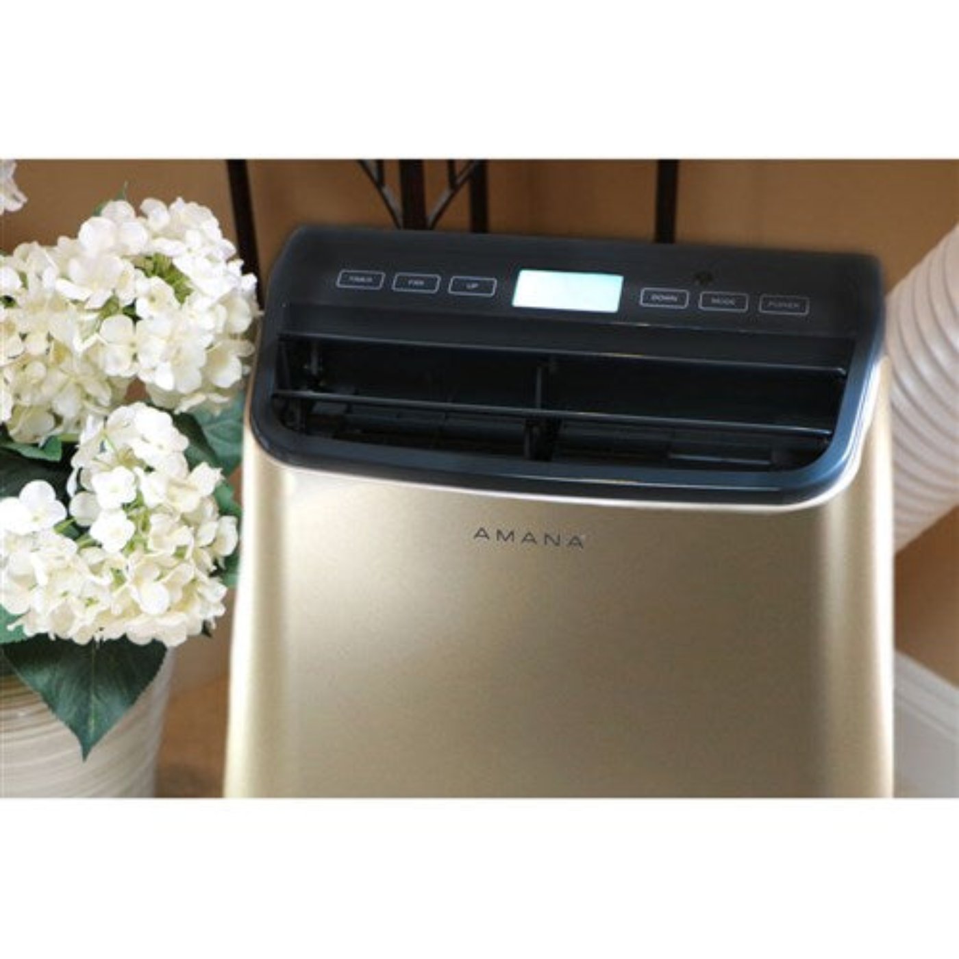 Amana - 10, 000 BTU Portable AC - Black/Gold _ AMAP101AD-2