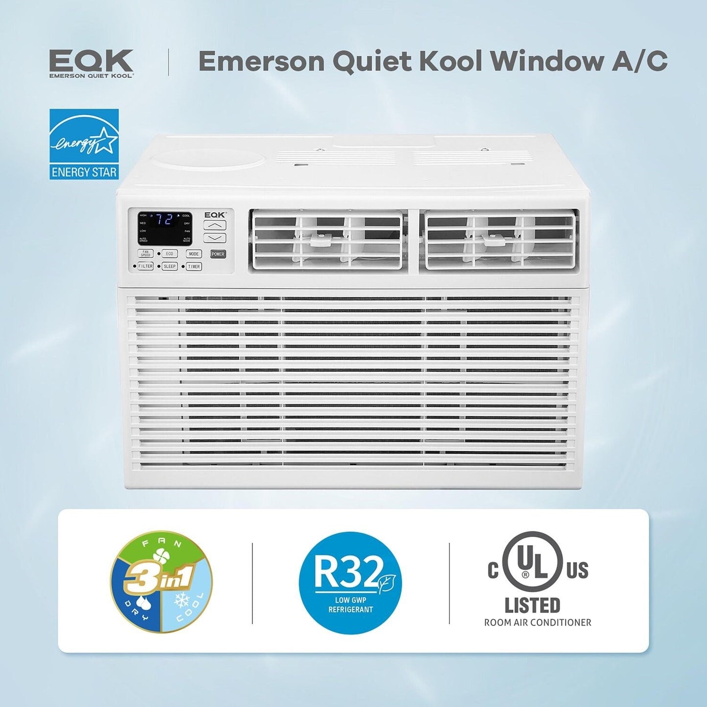 Emerson Quiet - 8000 BTU Window Air Conditioner with Electronic Controls | EARC8RE1