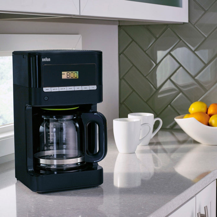 Braun Brew Sense 12-Cup Drip Coffee Maker in Black KF7000BK