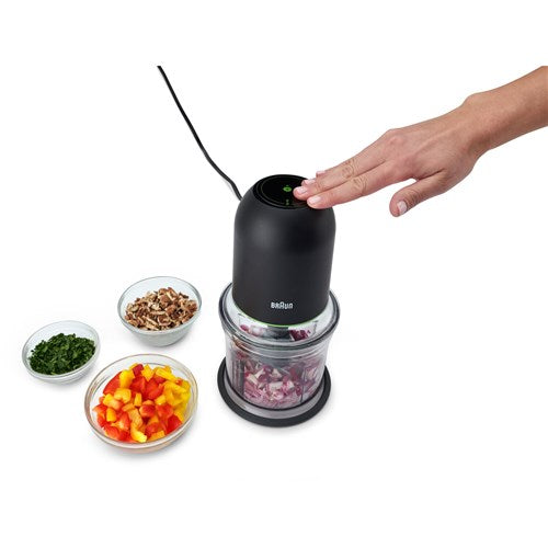 Braun Easy Prep Mini 4 Cup Chopper, 250W Quadblade Technology in Black CH3012BK