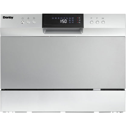 Danby - Countertop Dishwasher, 6 Place Setting, 8 Wash Cycles, SS Interior | DDW631SDB